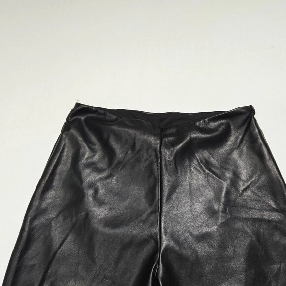 Fabletics Pant Womens L Black Faux‎ Leather Straight Leg Mid Rise Ankle Classic - Picture 3 of 11